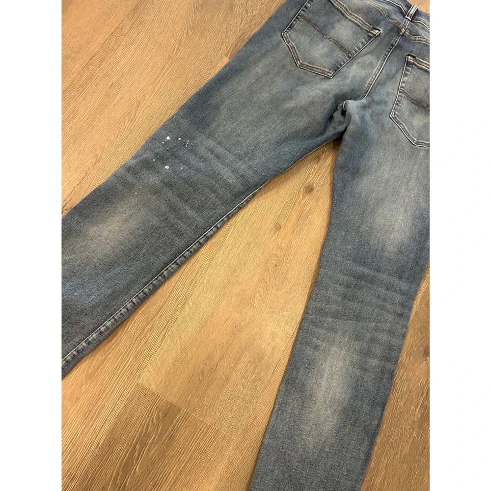Lucky Brand Mens Distressed‎ Paint Splatter Straight Leg Jeans Blue W32 L32
